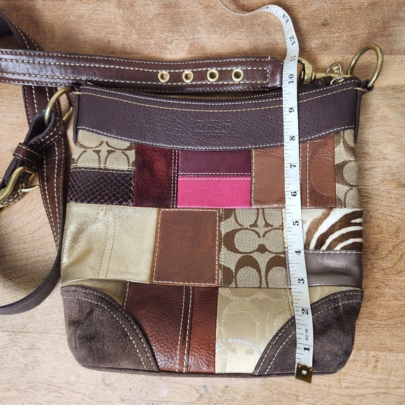 Coach Limited Edition Patchwork Crossbody Bag Mixed Leathers Authentic - Picture 12 of 16